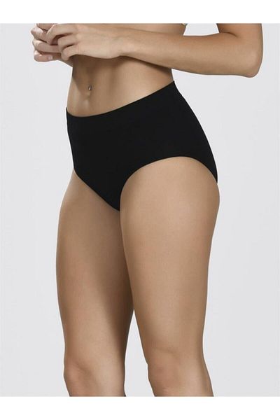 Momslab Women's Black Seamless Flexible Slip Panties