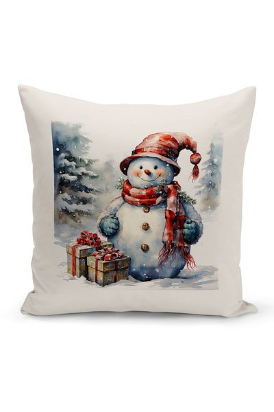 Bertille Home New Year Series Double Sided Digital Printed Throw Pillow Case (Christmas Christmas Cushion Cover)