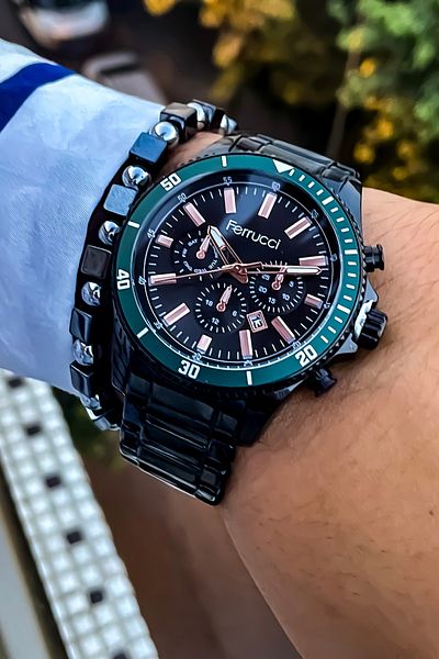 Ferrucci Original Brand Steel Men's Wrist Watch and Bracelet Gift
