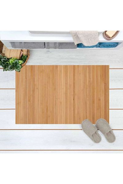 ELZEY HOME Αντιολισθητικό χαλάκι μπάνιου 50x80 cm Bamboo