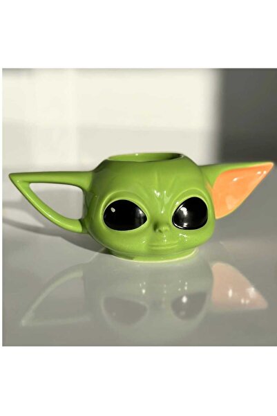 mr shopping MR Sevimli 3D Baby Yoda Seramik Özel Kupa Bardak Yoda Kupa Star Wars 300 ML