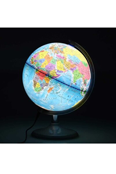 mr shopping MR Işıklı Modern Seri Fiziki Siyasi Dünya Küresi Led Aydınlatma H...