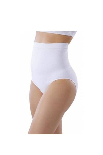 Momslab Women's White Corset High Waist Panties 1008