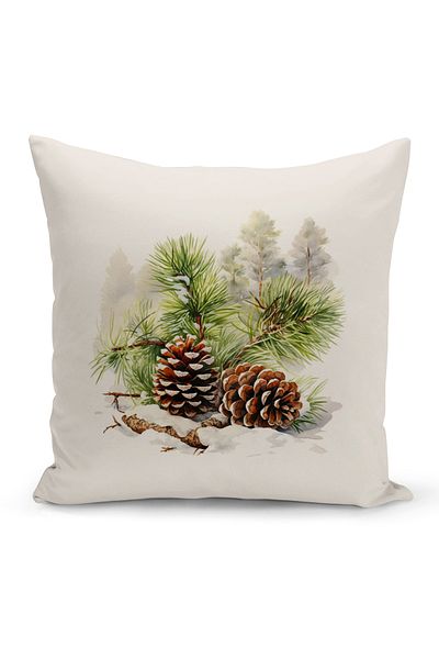 Bertille Home New Year Series Double Sided Digital Printed Throw Pillow Case (Christmas Christmas Cushion Cover)