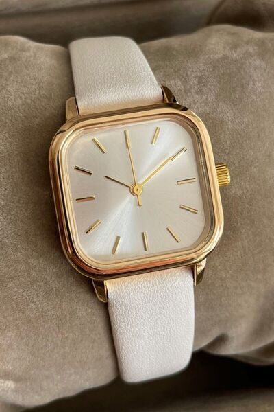 Leerybee Gold Renk Kadın Saati Özel Kutusunda Kadina Eşe Anneye Sevgiliye Hed...