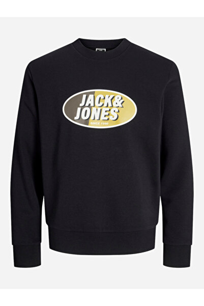 Jack & Jones Logo Baskılı Yuvarlak Yaka Sweat