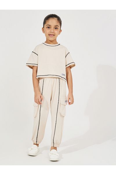 Styli Overlock Seam Boxy T-Shirt & Joggers Set