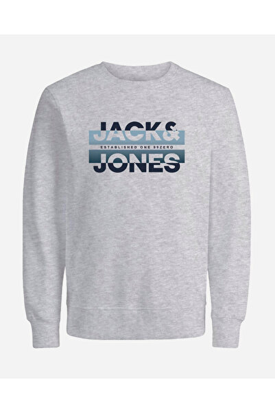 Jack & Jones Logo Baskılı Yuvarlak Yaka Sweat
