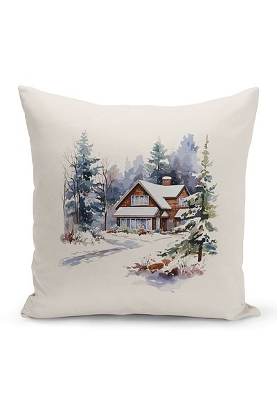 Bertille Home New Year Series Double Sided Digital Printed Throw Pillow Case (Christmas Christmas Cushion Cover)