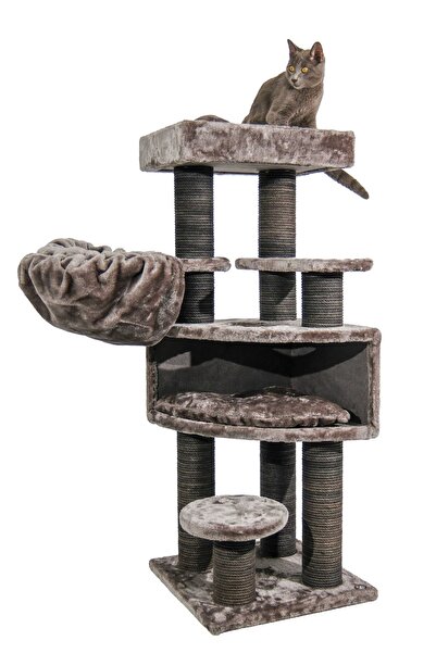 LOTUS FURNITURE PET SERIES PRAG TIRMALAMALI KEDİ EVİ