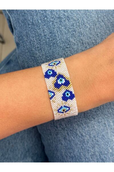 PAYE JEWELRY Nazarlı Metalik Miyuki Bileklik