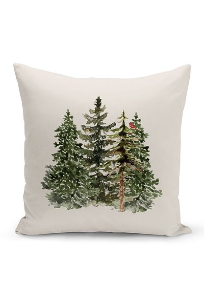 Bertille Home New Year Series Double Sided Digital Printed Throw Pillow Case (Christmas Christmas Cushion Cover)