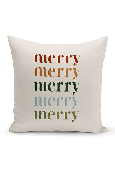 Bertille Home New Year Series Double Sided Digital Printed Throw Pillow Case (Christmas Christmas Cushion Cover)