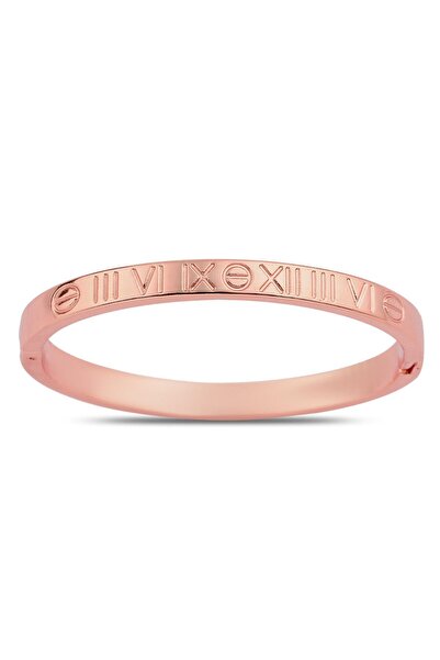 Leerybee Roma Rakamlı Model Kelepçe Rose Gold Renk Romen Kartier Kadına Kıza ...