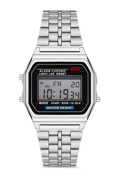 Leerybee Special Boxed Retro Model Silver Color Unisex Wristwatch Calendar Alarm Lighting Chronometer