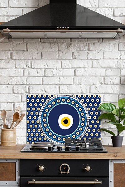Decovetro 60x52 см Візерунковий оберіг від лихого ока - захисний екран для плити