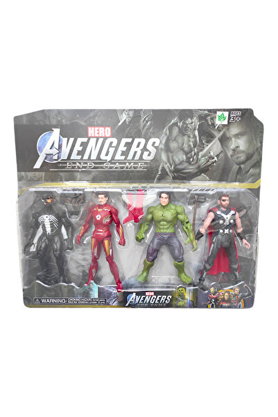 Brother Toys Süper Kahramanlar 18 Cm Işıklı 4'lü Figür Oyuncak Venom Demir Ad...