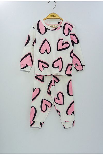 My Hanne 23222 Model Heart Patterned Pajama Set