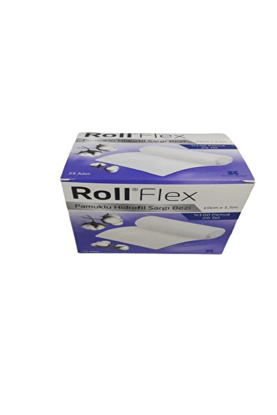 Roll Flex Pamuklu Hidrofil Sargı Bezi 10 cm x 1.5m 25 Adet