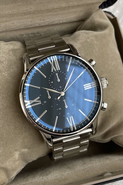 Leerybee Classic Silver Color Sports Men's Wristwatch with Special Box