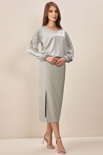 Guitar Plain Gray Woven Skirt