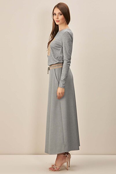 Guitar Evaze Gri Dokuma Etek