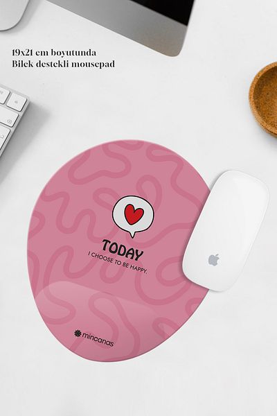 Mincanas Colorful Wrist Supported Oval Mouse Pad Mouse Pad