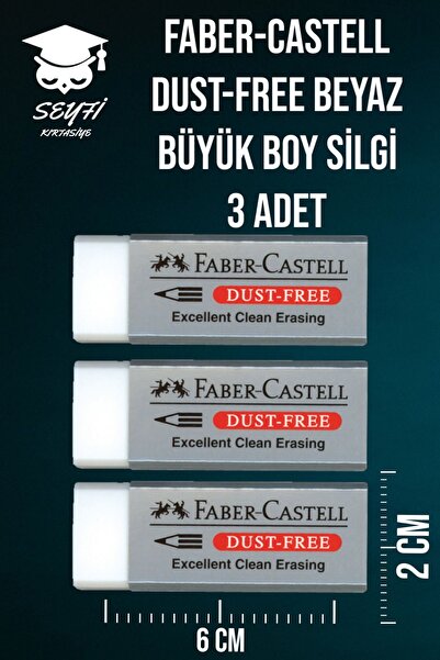 Faber Castell FABER-CASTELL DUST-FREE BEYAZ BÜYÜK BOY SİLGİ  3 ADET %100