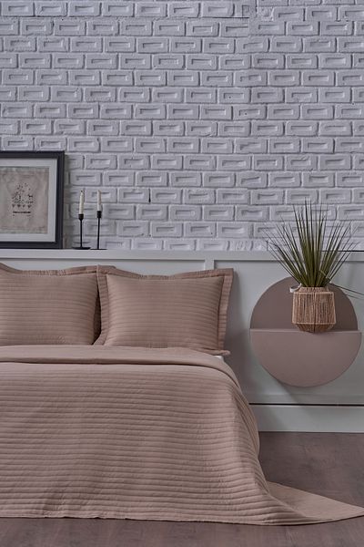 Doqu Home Double Otto Bedspread - Stone