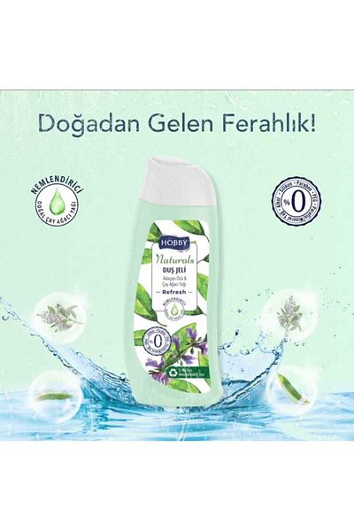 Hobby Original Head - Sage Shower Gel and Plant Essence Hair Styling Jole (No Paraben and Silicone)