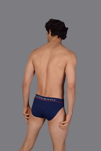 COTBOXER Ανδρικό Slip Navy Blue χωρίς ραφές Microfiber Ultra Soft