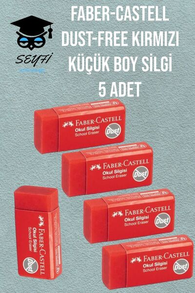 Faber Castell FABER-CASTELL DUST-FREE KIRMIZI KÜÇÜK BOY SİLGİ  5 ADET %100
