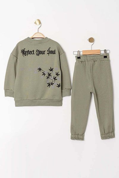 Gold Class Kidswear Boy's Tracksuit Set - 2 Pieces, Long Sleeve, Crew Neck, Diagonal