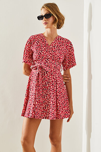 Bianco Lucci Rochie de damă cu guler dublu - cu pantaloni scurți, model nr: 60171009