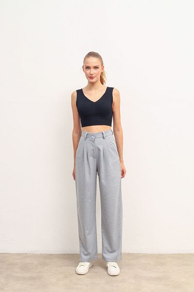 Perryes High Waist Pleated Women's Plaszo Pants