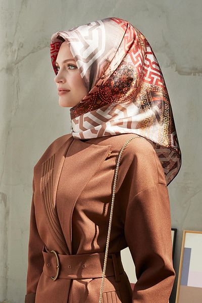 Armine Σειρά Nostalgia Tivil μεταξωτό φουλάρι 100% Pure Silk 8245 01