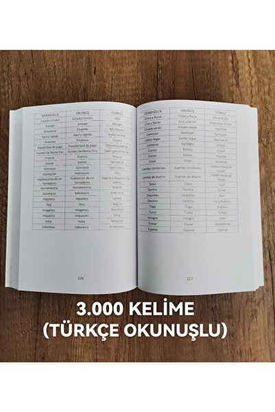 TEK Başına İspanyolca, A1 - C2 Tüm seviyeler, 3000 kelime öğrenme kitabı, Okunuşlu, Başlangıç seviyesi
