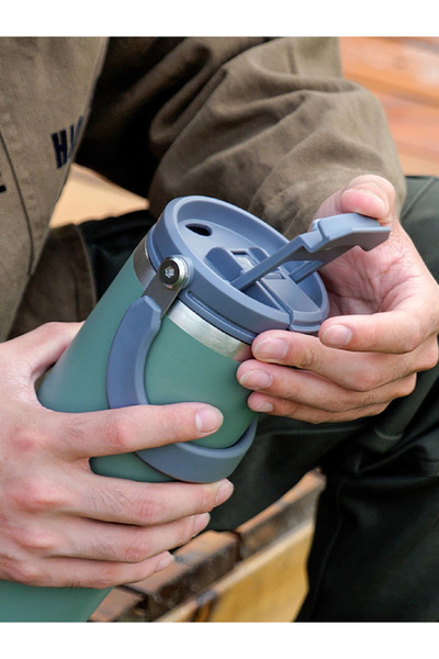 Tyeso Green 1050ml Dailyneed Thermos - Vacuum and Stainless Steel, Two Layers