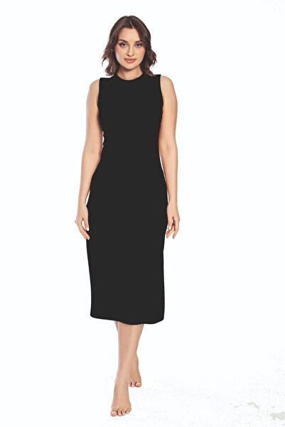 Freshness 3164 Kalın Askı Uzun Viskon Elbise Kombinezon