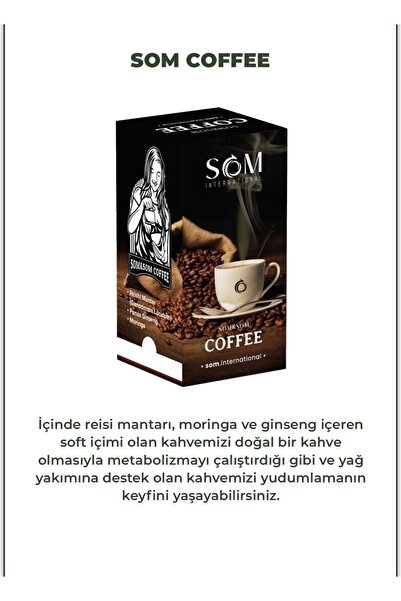 som ınternatıonal Coffee Şase Kahve 30'lu-morınga Oleıfera Reıshı Mantarı (GA...