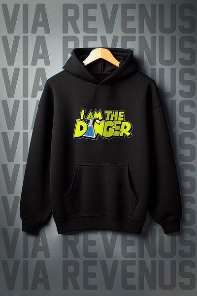 Vordevia I Am the Danger Printed - 3 Thread Kangaroo Pocket Oversize Hooded Sweatshirt