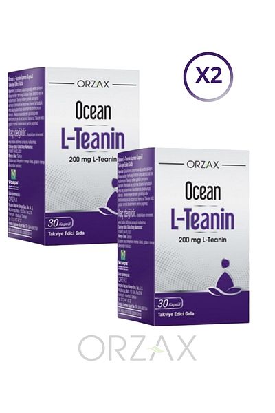 Ocean L-teanin 200 Mg Food Supplement - 30 Capsules (X2 Pcs) & 100 Ml Face Washing Gel