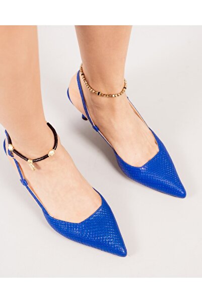 H&K GLOW Yılan Derili Topuklu Ayakkabı
