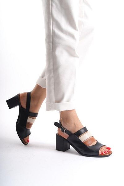 Papuçsepeti Shoe Basket Frzn-2892 Women's 7 Cm Heeled Summer Shoes