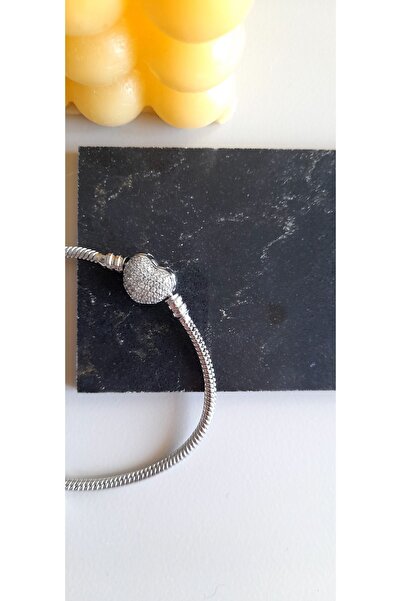 Opia JEWELRY Silver Silver Heart Jewelled Bracelet