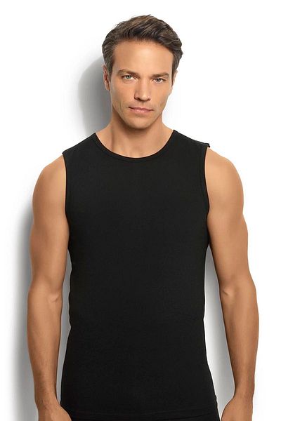 Jiber Men's Undershirt - Zero Sleeve, Zero Collar, 100% COTTON