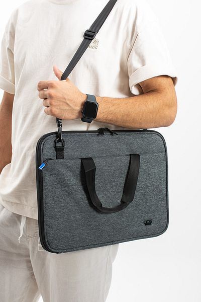 ÇÇS Ççs 71423 - Gray Slim Laptop Bag, Water Resistant and Protected