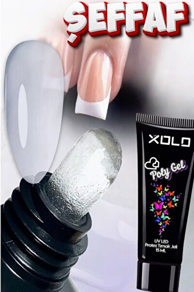 xolo Polijel Kalıcı Oje Akrilik Polygel Şeffaf Clear 15 ML