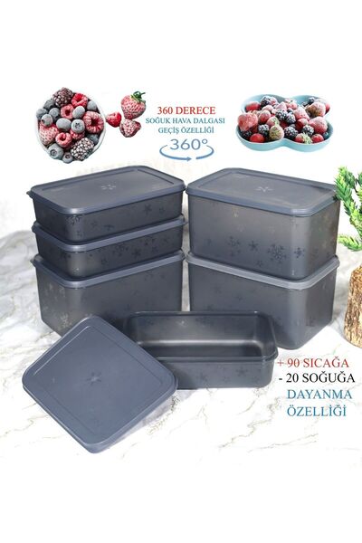 Turnberry 6'lı Ultra No Frost Ve Derin Dondurucu Ve Buzluk Saklama Kabı Antra...