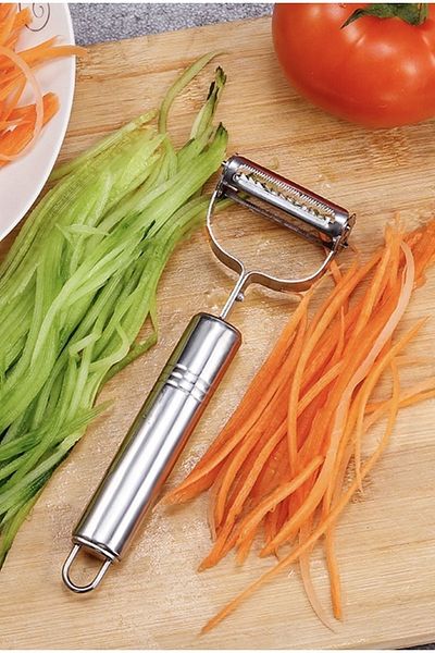 AKAL Professional Steel Double Sided Julienne Fruit Vegetable Peeler Chopper Potato Apple Fruit Peeling